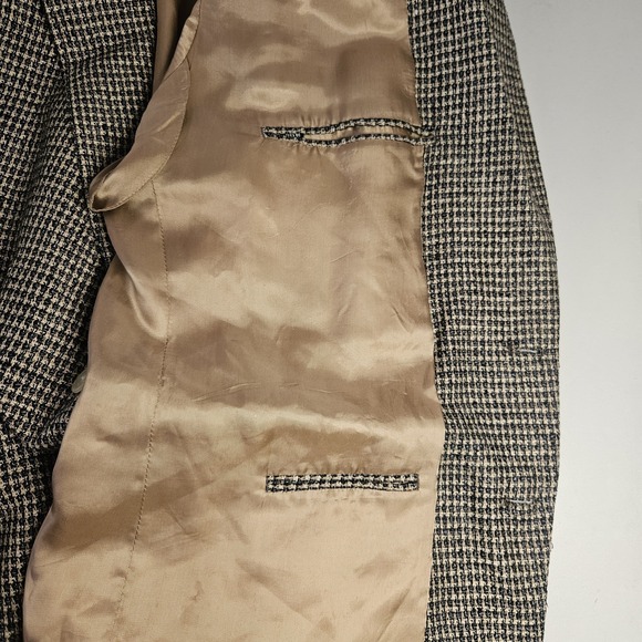 Savile Row Mens Blazer 46R Brown Sport Coat Jacket Soft Tweed Plaid - Picture 8 of 13